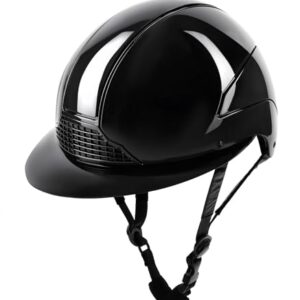 Schutzreithelm für Damen, schwarz glänzend, 57-59 cm