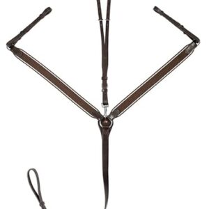 Start Brustgeschirr für Pferde - Verstellbarer Brustpanzer mit elastischer Schnalle und Lederfutteral