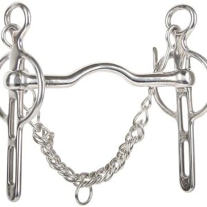 Amesbichler Reitsport Liverpoolkandare Stange mit Zungenfreiheit aus Edelstahl inklusive Kette für anspruchsvolle Reiter, hoher Tragekomfort und präzise Kontrolle.