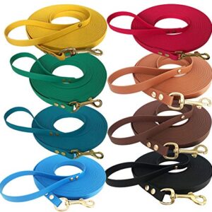 Biothane-Leine, 5 Meter lang, 16mm breit, Pferdelongierleine mit Handschlaufe und Karabinerhaken, witterungsbeständig und antibakteriell, Dunkelgrün