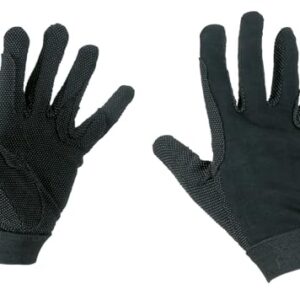 Covalliero Reithandschuhe aus Baumwolle in Jersey-Qualität, Größe M, schwarz. Bequeme und sichere Reitgloven für jeden Reiter.