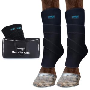 NEWGO Kühlgamaschen für Pferde - Wiederverwendbare Kühl-Gamaschen für Verletzungen, Kühlung und Schmerzlinderung bei Hufen und Stiefeln