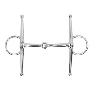 D-Ring-Trense, Natudeco Doppelt Gebrochene Trense für Pferde aus Edelstahl mit 125 mm Ringdurchmesser