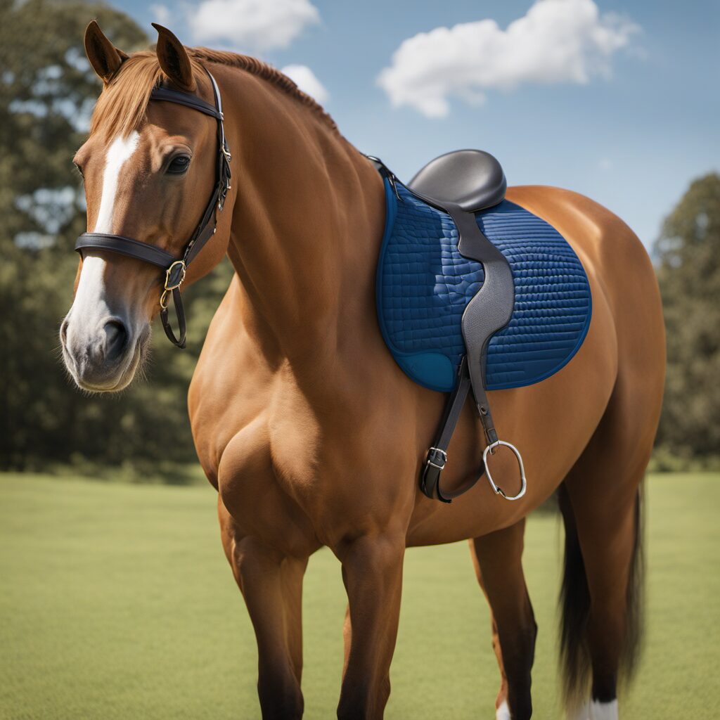 Pferde mit Pads-Gel-Unterlagen auf der Halsdecke für höchsten Komfort und Schutz vor Reibung und Druck