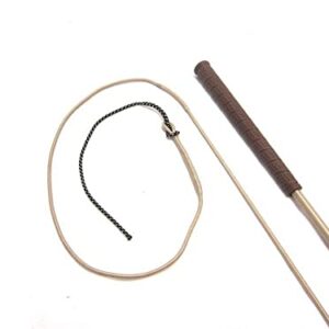 Hochwertige Bogenpeitsche für Reiter, Bodenarbeit, Horsemanship und Freiheitsdressur, 3 Farben: beige, braun oder schwarz, Stocklänge 120 cm oder 100 cm