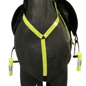Refllektierendes Vorderzeug für Pferde, Sicherheitsmaßnahme bei schlechten Lichtverhältnissen, Reflexionsbänder an Schulterriemen und Sprungriemen