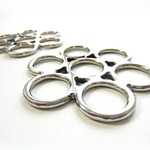 PS Pferdeartikel gebissloser Zaum Flower Silber - edles und schickes Accessoire für Ihre Equine Freunde, leicht und bequem, perfekte Anpassung an das individuelle Wesen Ihres Pferdes, elegant gestalteter Zopf in Silber