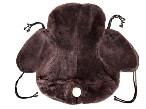 Westernsattel-Sitzbezug aus Schafschurwolle, 15-16 Zoll, braune Farbe, bequem für Western-Reitsättel