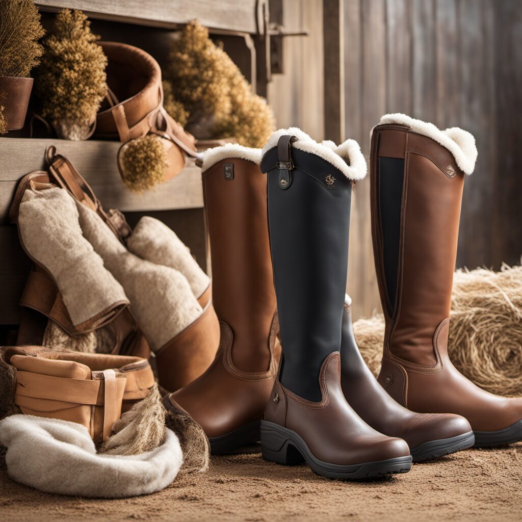 Perfekte Stiefel für den Reiter: Imperial Riding, ARIAT und HKM Produkte in einer ländlichen Landschaft