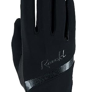 Roeckl Sports Reithandschuh Lorraine, Damen Sommer Handschuh in Schwarz, Größe 6