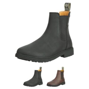 SUEDWIND FOOTWEAR Reitstiefeletten für Damen - Leder Chelsea Boots mit Ortholite-Innensohle und TRX-Gummisohle - Schwarz - Größe 41