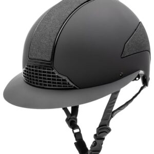 SWING H24 Reithelm Lady Shine, schwarz matt, 55-57 cm - Reithelm für Damen mit 3-Punkt-Anpassungssystem und Sicherheitsnormen