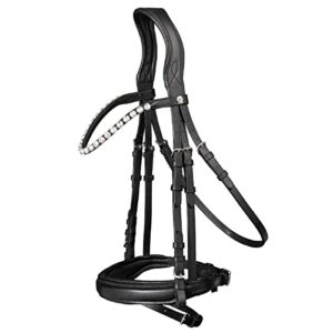 WALDHAUSEN Trensenzaum X-Line Beauty, Englisch/Kombination/Deutsch/Französisch schwarz