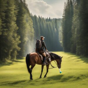 Pferd mit Wassertrense im Wald oder auf einem Reiterhof, Geschenkidee für Pferdebesitzer