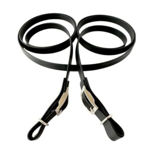 Biothane Zügel - geschlossene Zügel mit Schnalle, 2,84m lang, flach und pflegeleicht für Training und Ausritte