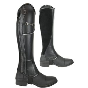 Elegante Reithosen mit Gebisskette und Lederschutz im Inneren - Schwarze, silberne Details, Größe 14, XXS