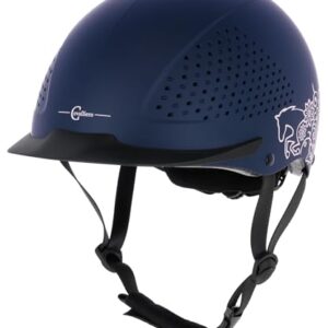 Kinderhelm Covalliero Reithelm Beauty 2.0, dunkelblauer Kinderreiterhelm mit Belüftung und stoßfester Helmform für Kinder im Alter von 48 bis 54 cm Kopfumfang