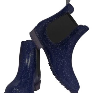 Modische Jodhpurstiefeletten in Nachtblau, Größe 33 EU - Strapazierfähige Reitstiefel mit rutschfester Sohle und glitzernder Oberfläche