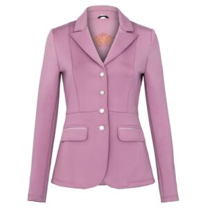 Damen Dressurfrack mit rosen Gold Glitzer Knöpfen, Stretch Material, ideal für Turniere und Training