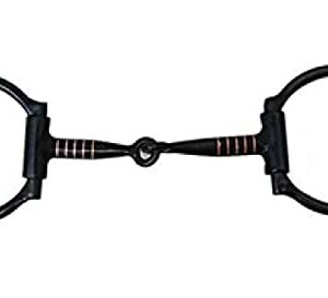 Hochwertiges Westerngebiss mit D-Ringen und Kupfereinlagen aus Sweet Iron für Pferde, 5 Zoll (12,7 cm)