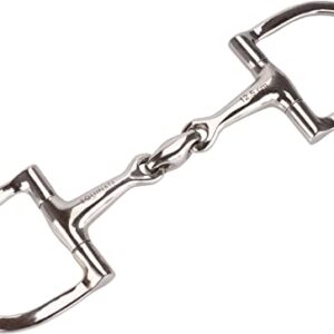 Anatomisch geformtes Gebiss mit sanfter Einwirkung aus Edelstahl 16mm doppelt gebrochen 14,5cm