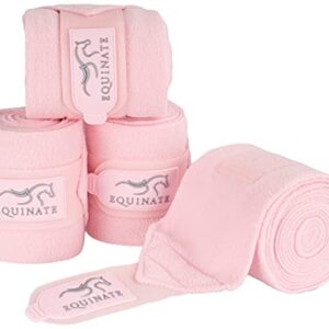 Bandagen für Pferde, Fleece Altrosa, 4-teilig, Harmony Set von Equinate