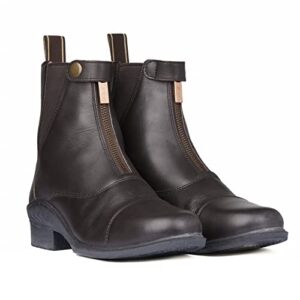 HORZE Rose Reitstiefeletten aus Leder mit Reißverschluss, Braun, 40. Komfortable und stilechte Reitstiefel für jeden Reitunterricht.
