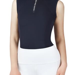 Harrison Howard Reithemden für Damen, ärmellos, leicht, schnell trocknend, Reit-Shirts für Damen, Marineblau, Klein