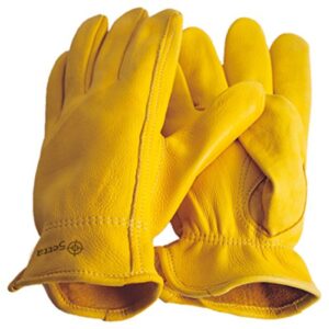 Hirschleder Handschuhe, Premium Reithandschuhe Western Cowboy, Gelb/Beige, XL, Hirschler Handschuhe für Reiter mit hohem Tragekomfort und guter Passform