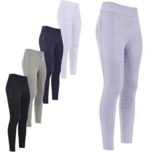 Kinder Reitlegging mit Silikon-Vollbesatz, 4-Wege-Stretch und Handytaschen, Navy