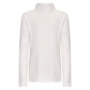 Kinder-Reit-Shirt mit langen Ärmeln, halbverschlossenem Zipper und Stehkragen für Jungs oder Mädchen, ideal für Reitsport und Pferdereiten
