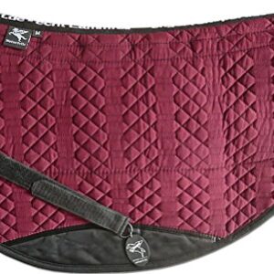 Hochwertiges Lammfell Western Roundpad aus 100% echtem Merino-Lammfell, anatomisch geformt, Abriebschutz und Klettstrupfen, aufpolsterbar und komfortabel für Reiter