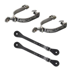 Western-Cowboy-Sporen mit 6 Löchern, Sporen aus Edelstahl für Herren und Damen, Reitsport