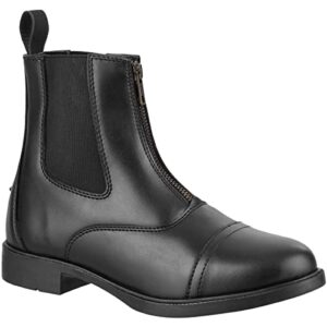 Ergonomische Reitstiefeletten für optimalen Komfort, hochwertige Stiefellette aus Echtleder mit Frontzipper und weichen Ledersohlen