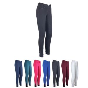 Reitleggings in Schwarz für Mädchen & Jungen, Reitkleidung mit Silikon-Vollbesatz, atmungsaktiv und elastisch