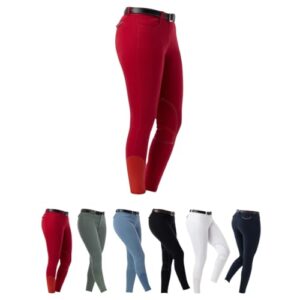 Reithose für Mädchen und Jungen Alexandrie, Kinder Reitbekleidung in Größe 164, Reitleggings in Rot