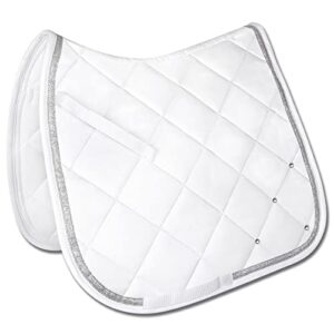 Elegante Schabracke für Dressur - WALDHAUSEN Competition, weiß/Silber, hochwertige Ausrüstung für Pferdehaltung