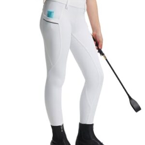 FitsT4 Sports Reithose für Mädchen, Kinder Reitlegging mit Silikon Vollbesatz, elastische Reiterhosen mit 2 Seitlichen Taschen und Gürtelschlaufen