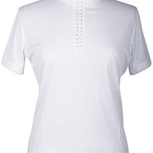 Turniershirt von Harry's Horse, weiß, Größe S für Reitaktivitäten