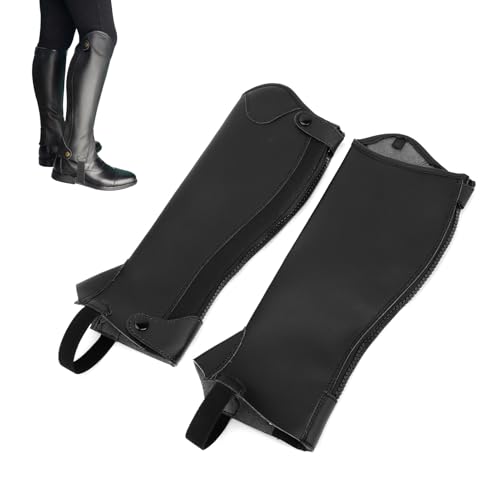 Half Chaps für Kinder, REIT Gamaschen Schutz-Ausrüstung, Unisex, Leder mit Reißverschluss