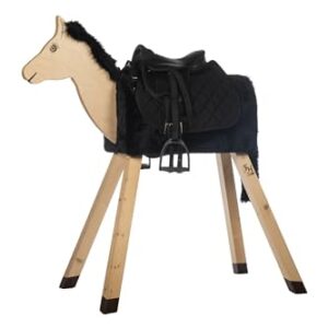 Hochwertiges Shetty-Sattel-Set für Anfänger mit Schabracke und Steigbügeln in Schwarz von HKM SPORTS EQUIPMENT