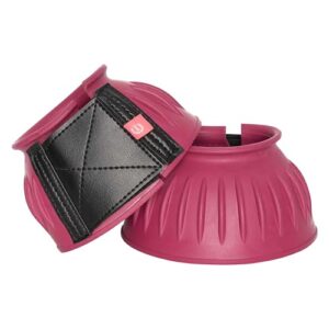 Robuste Hufglocken mit Klettverschluss für sichereren und stoßabsorbierenden Schutz bei Training und Ausreiten, wasserabweisendes Design in klassischer Pink-Farbe, XL-Größe