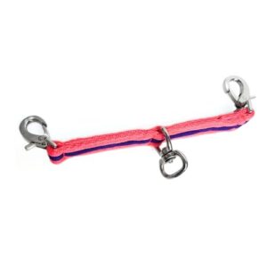 Longierbrille für Pferde mit Karabinern - ideal für das Langsamen reiten zum gleichmäßigen Training und Gymnastik (Pink Lila)
