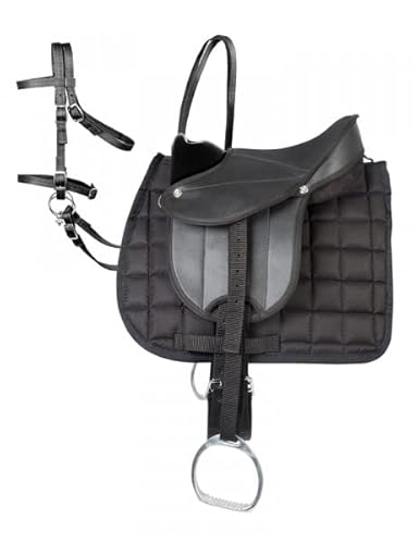 Komplettes Sattel-Set für Shetty und Holz-/Plüschpferde, inklusive Trense, Schabracke, Steigbügel, Steigbügelriemen und Sattelgurt