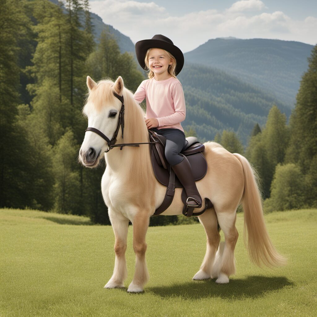 Perfektes Geschenk für jedes Reiterkind: Ponysattel-Set mit Sattel, Satteldecke, Gurt und Steigbügel.