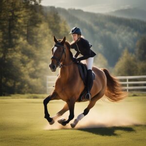 Sicherheit beim Reiten mit Reflektierender Reitausrüstung, wie LED-Gurtbänder oder nachtsichtbare Leuchtbänder.