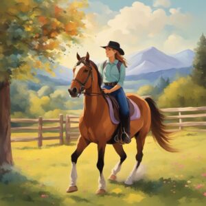 Reitermädchen mit Pferd: Geschenkidee zum Reitsport