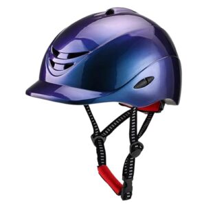 Blauer Reithelm mit verstellbarer Passform für Pferdeausstattung, atmungsaktiv und bequem für Reiter
