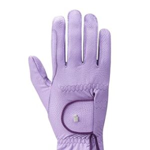 Roeckl Sports Reithandschuh LONA, eleganter Sommerhandschuh für Frauen mit Stilgefühl, Violett 7.5