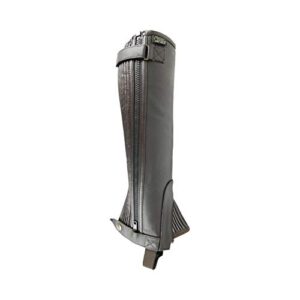 Reitchaps aus Leder AK Donner Unisex für Damen und Herren, braune Farbe, bequeme und warme Legenschutzschuhe für den Winter oder Outdoor-Aktivitäten